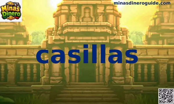 Tablero de juego mostrando las casillas en Minas Dinero